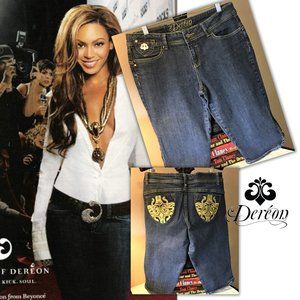 Dereon Cropped Zipper Leg Capri Jeans 
